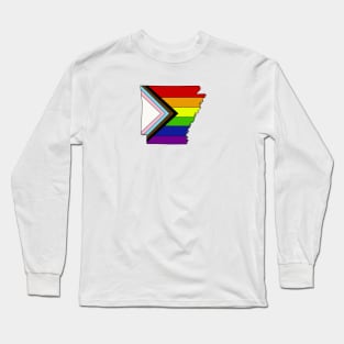Progress pride flag - Arkansas Long Sleeve T-Shirt